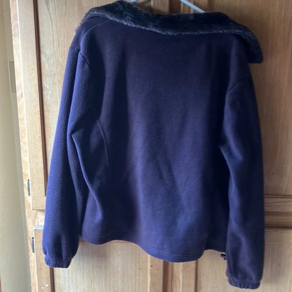 Zoey & Beth deep brown Fleece Soft Faux Fur Full Zip Jacket Extra Large - Picture 6 of 7